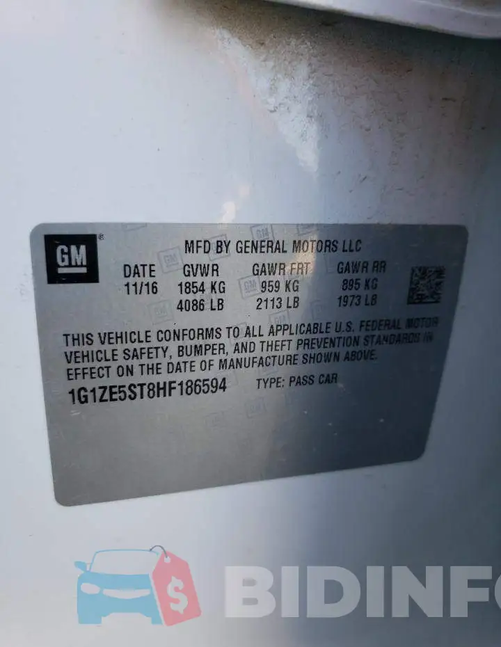 1G1ZE5ST8HF186594 Photo# 10