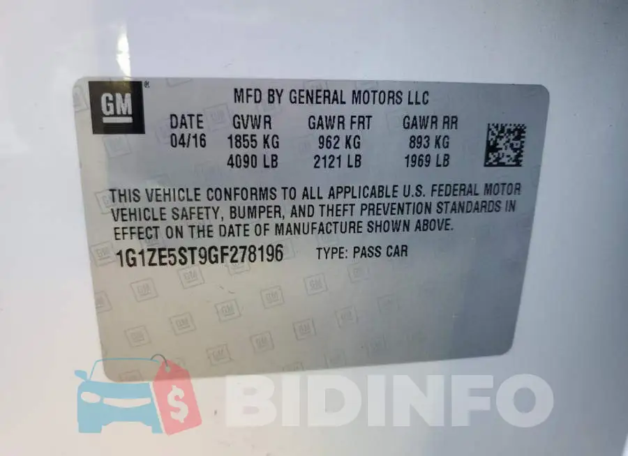 1G1ZE5ST9GF278196 Photo# 12