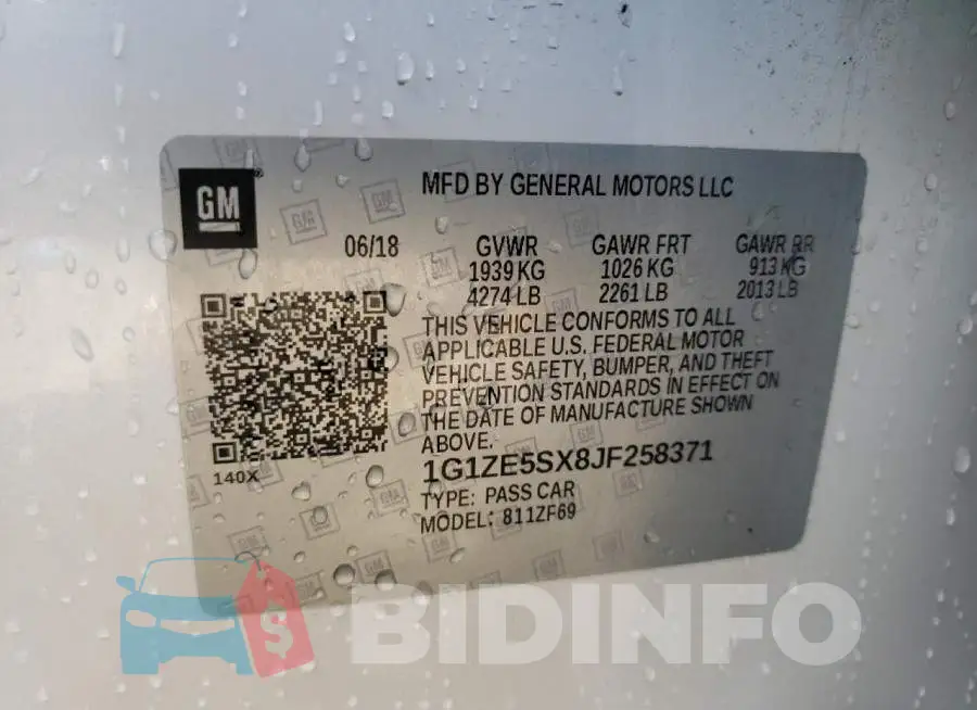 1G1ZE5SX8JF258371 Photo# 10
