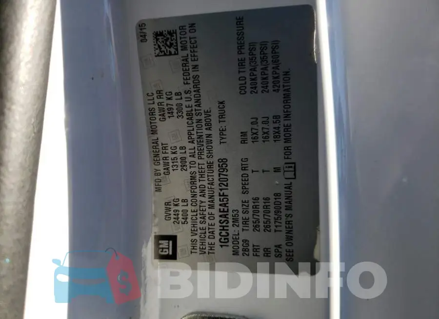 1GCHSAEA5F1207958 Photo# 12