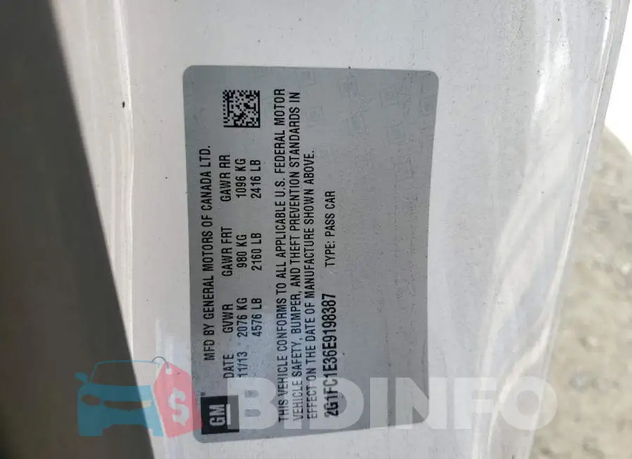 2G1FC1E36E9198387 Photo# 10