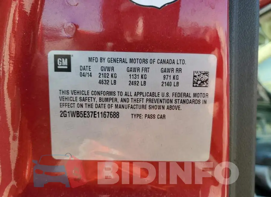 2G1WB5E37E1167688 Photo# 12