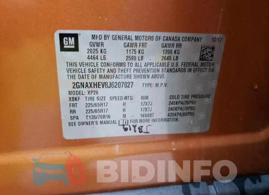 2GNAXHEV8J6207027 Photo# 10