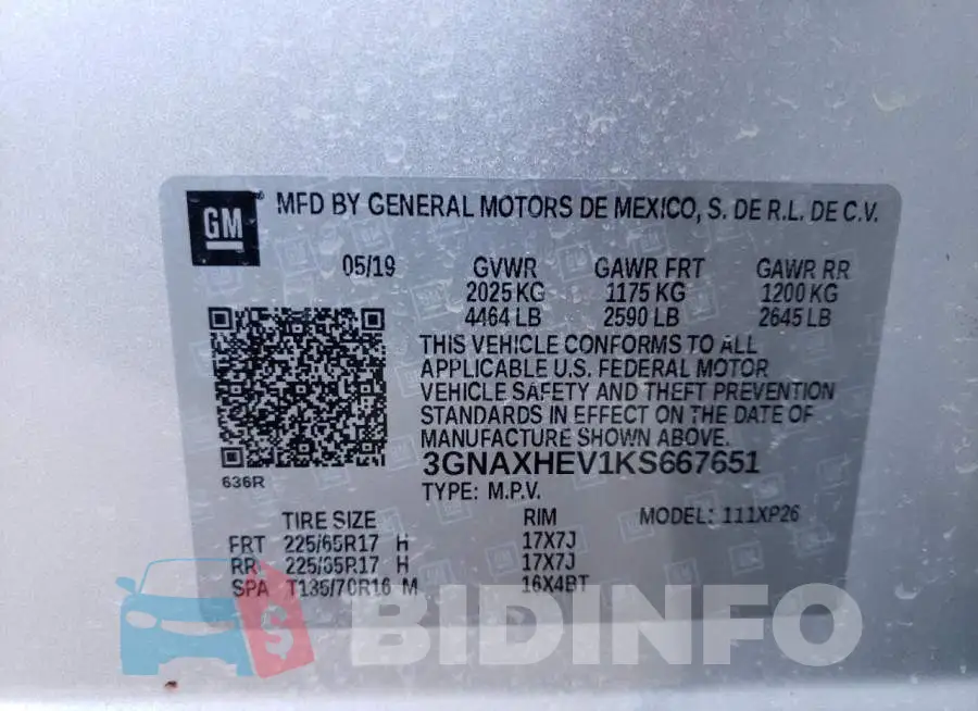3GNAXHEV1KS667651 Photo# 12
