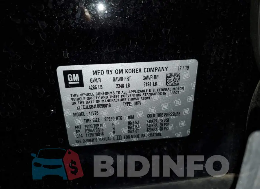 KL7CJLSB4LB090818 Photo# 13