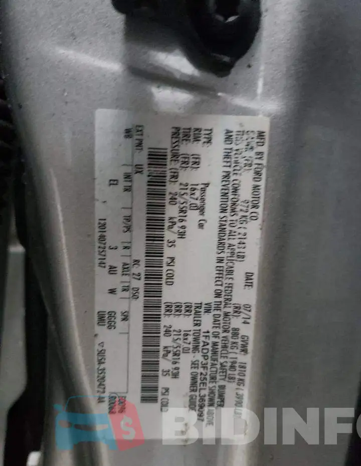 1FADP3F25EL369097 Photo# 10