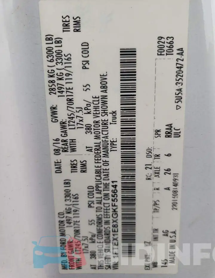 1FTEX1E8XGKF55641 Photo# 12
