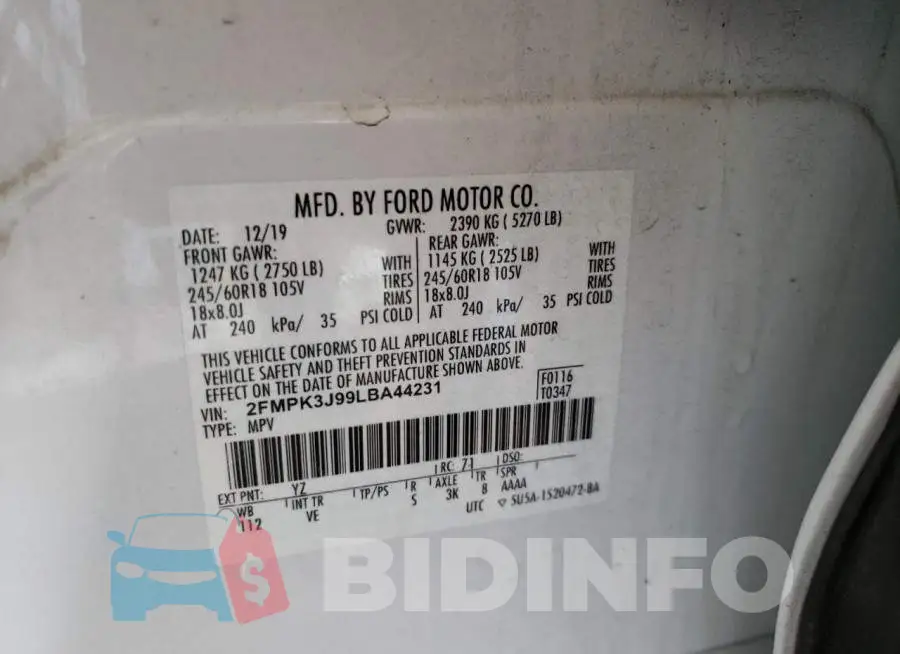 2FMPK3J99LBA44231 Photo# 13