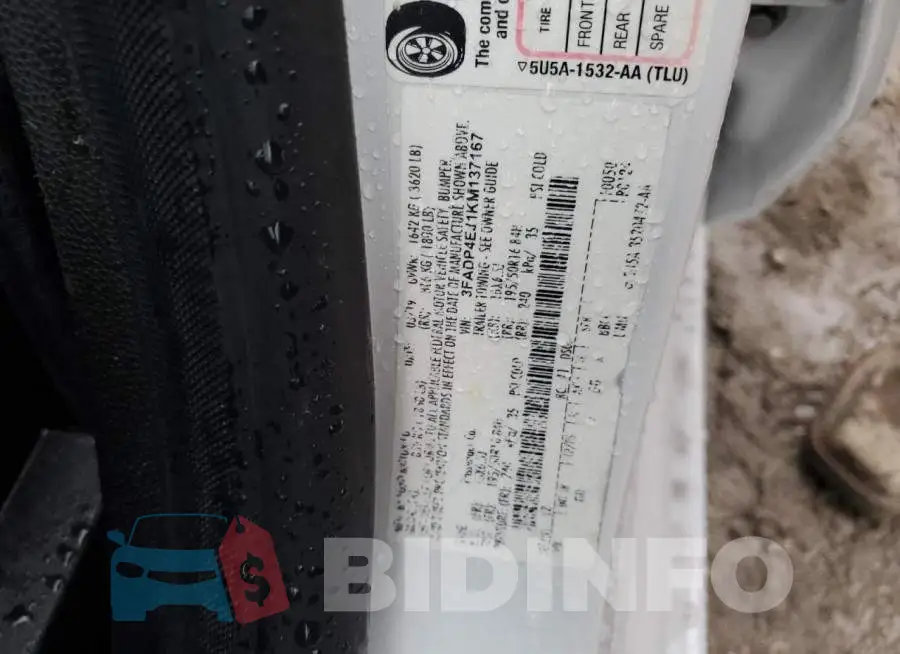 3FADP4EJ1KM137167 Photo# 12