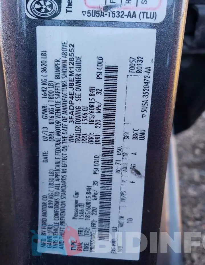 3FADP4EJ8EM128552 Photo# 12