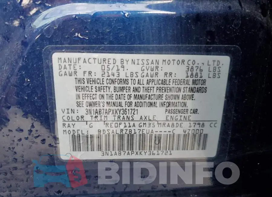 3N1AB7APXKY361721 Photo# 10