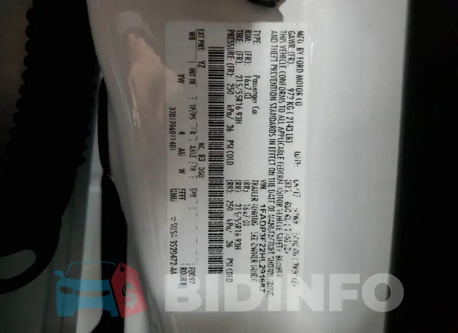 1FADP3F22HL291687 Photo# 12