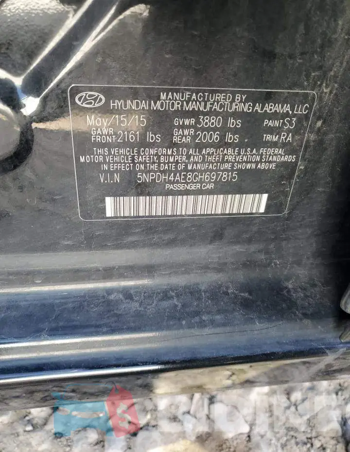 5NPDH4AE8GH697815 Photo# 13