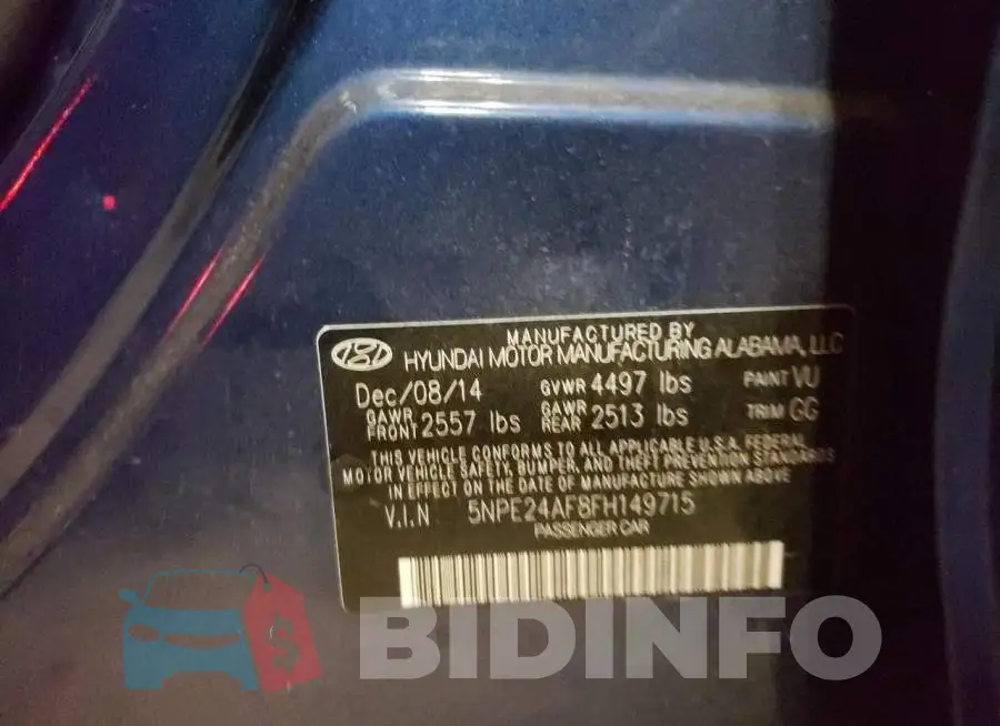 5NPE24AF8FH149715 Photo# 12