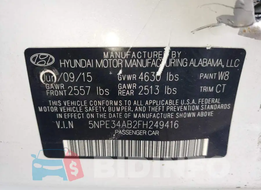 5NPE34AB2FH249416 Photo# 10