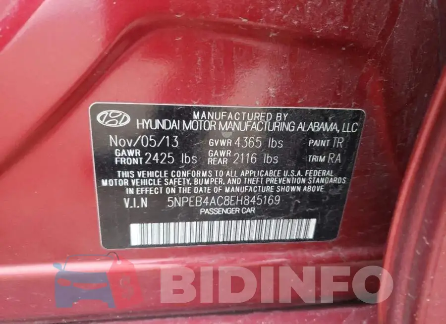 5NPEB4AC8EH845169 Photo# 12