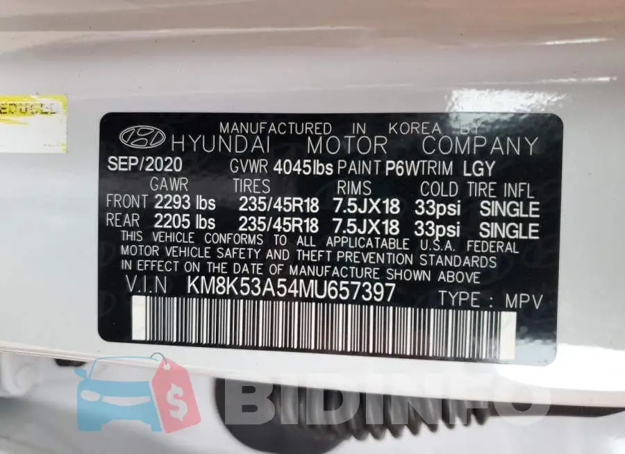 KM8K53A54MU657397 Photo# 12