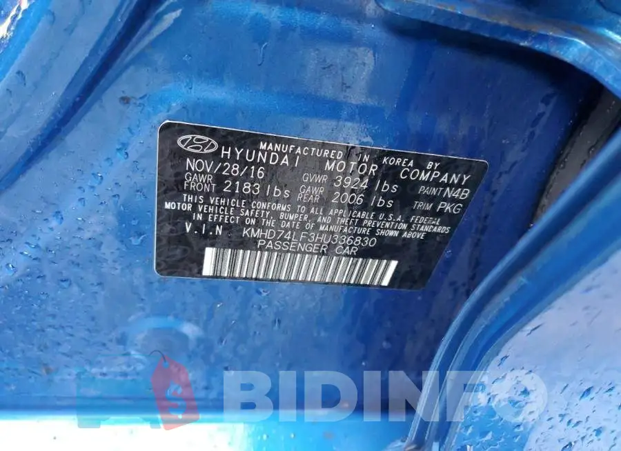 KMHD74LF3HU336830 Photo# 13