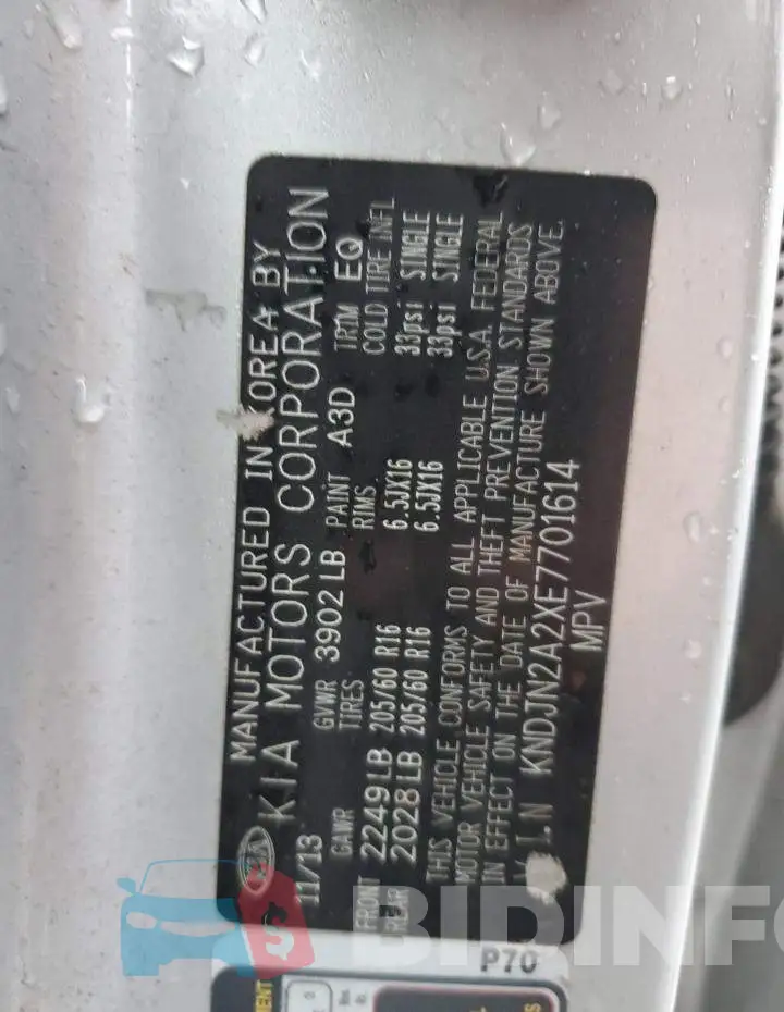 KNDJN2A2XE7701614 Photo# 12