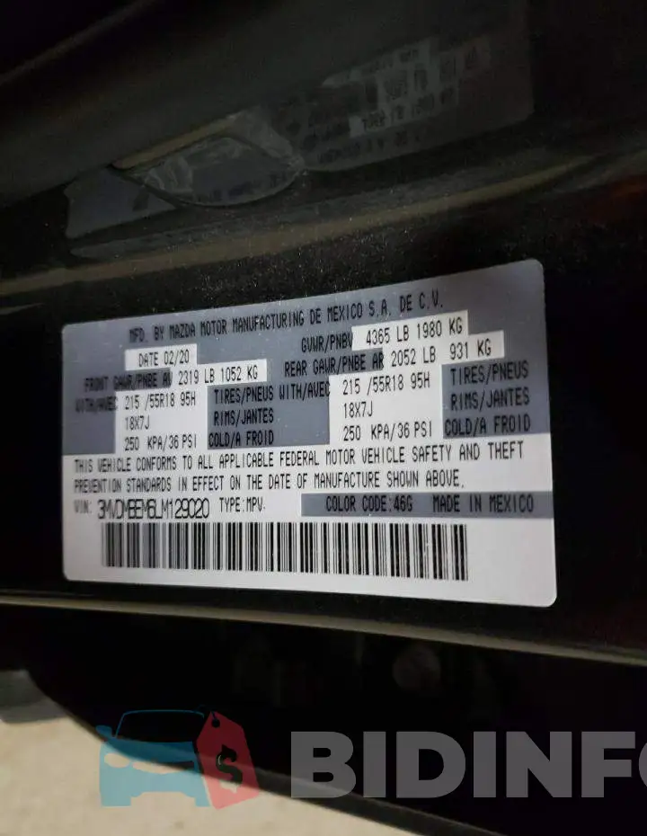 3MVDMBEM6LM129020 Photo# 13