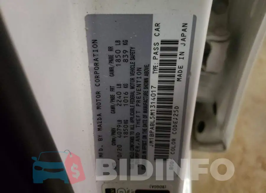 JM1BPABL5M1314017 Photo# 12