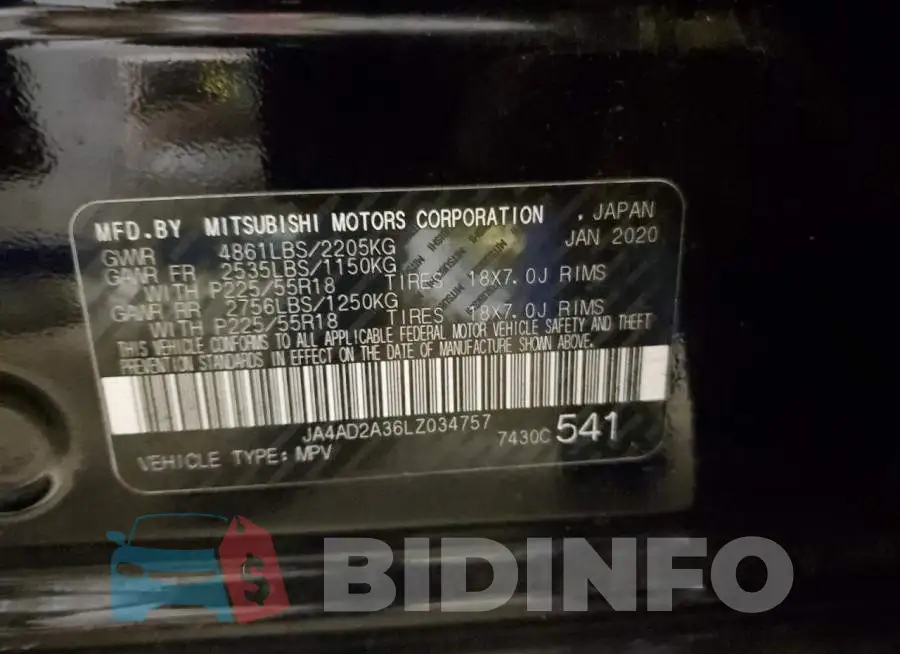 JA4AD2A36LZ034757 Photo# 13