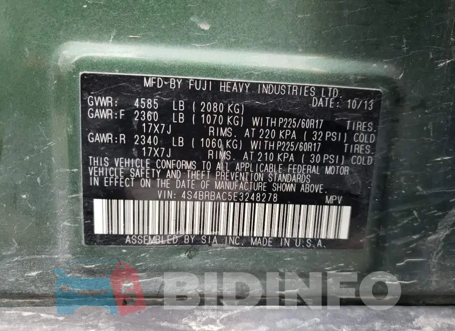 4S4BRBAC5E3248278 Photo# 12