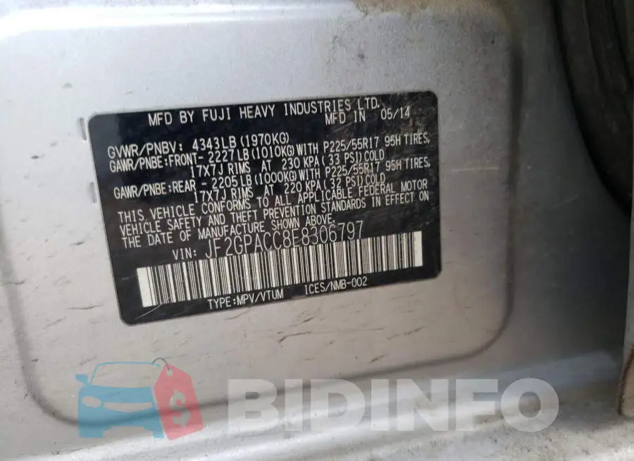 JF2GPACC8E8306797 Photo# 13
