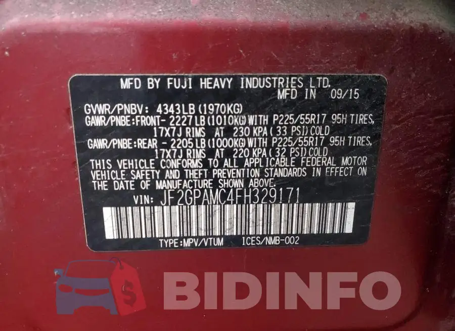 JF2GPAMC4FH329171 Photo# 13