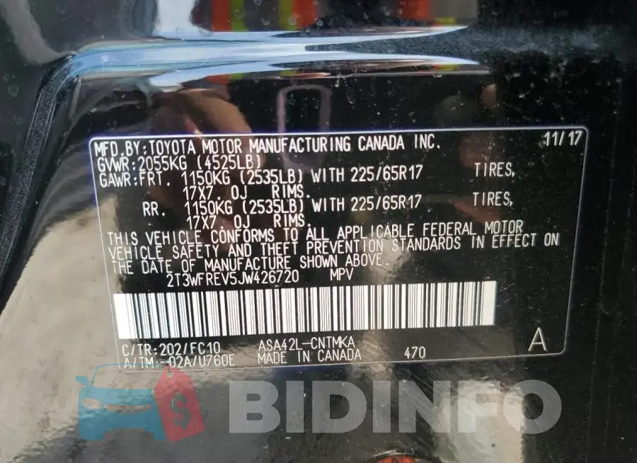 2T3WFREV5JW426720 Photo# 13