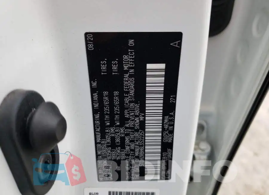 5TDHZRBH6LS522357 Photo# 14