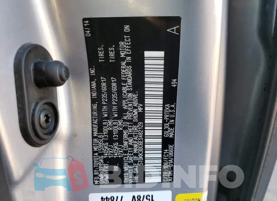 5TDKK3DC6ES482129 Photo# 13