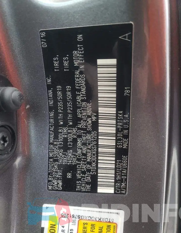 5TDXK3DCXGS761205 Photo# 10