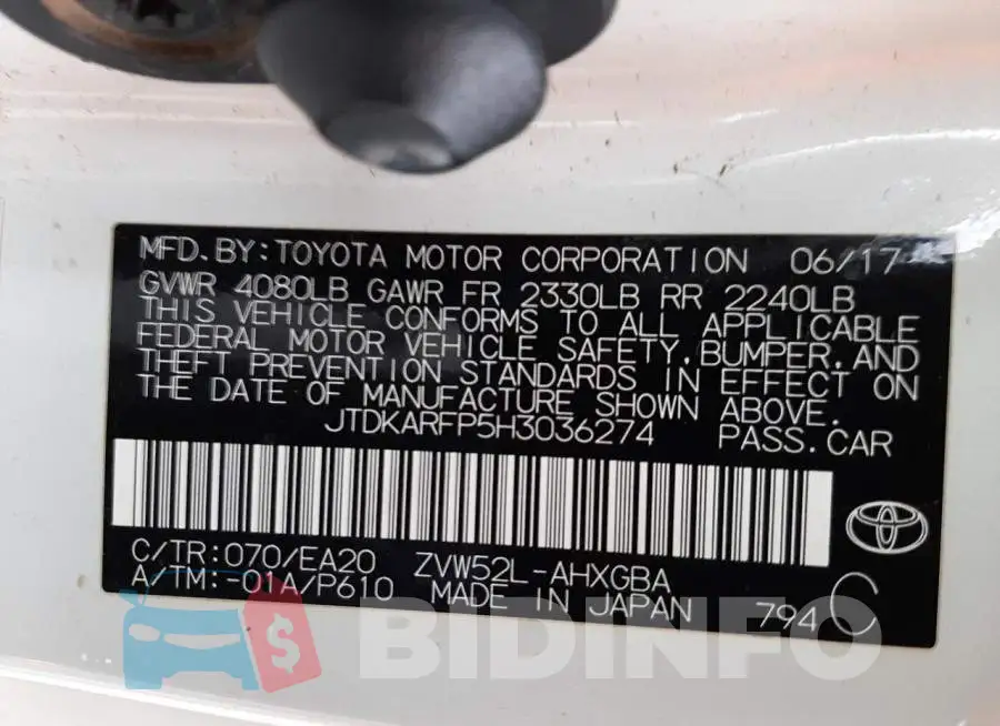 JTDKARFP5H3036274 Photo# 12