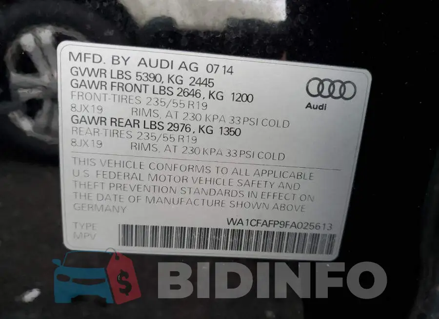 WA1CFAFP9FA025613 Photo# 13