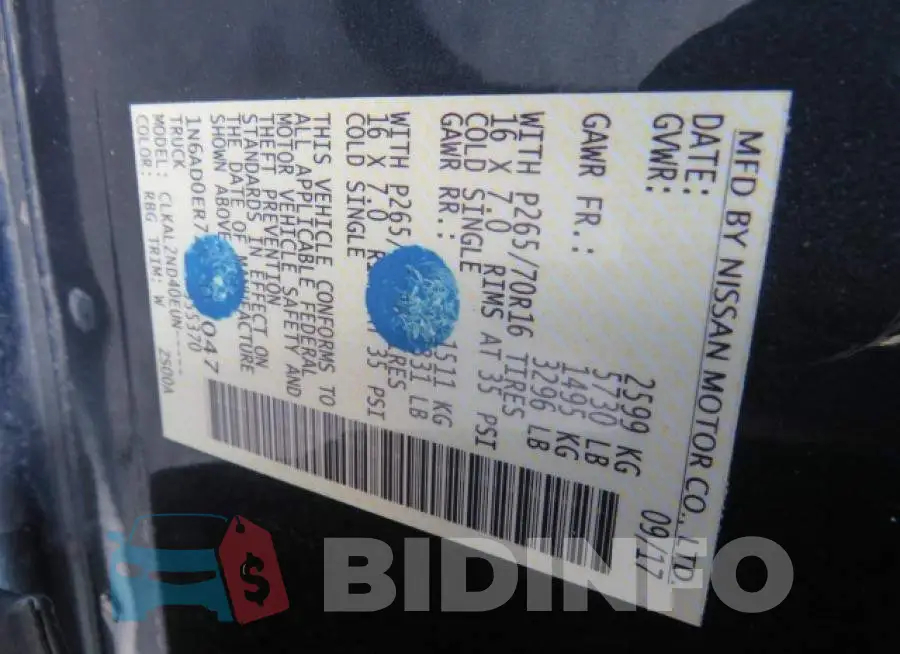 1N6AD0ER7JN707047 Photo# 10
