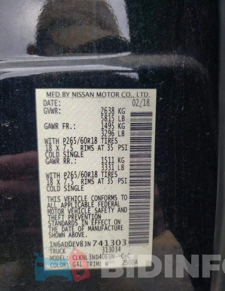 1N6AD0EV8JN741303 Photo# 12