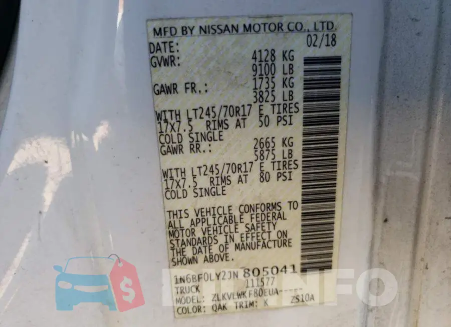 1N6BF0LY2JN805041 Photo# 13