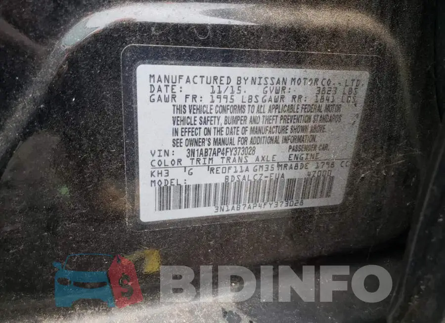 3N1AB7AP4FY373028 Photo# 13