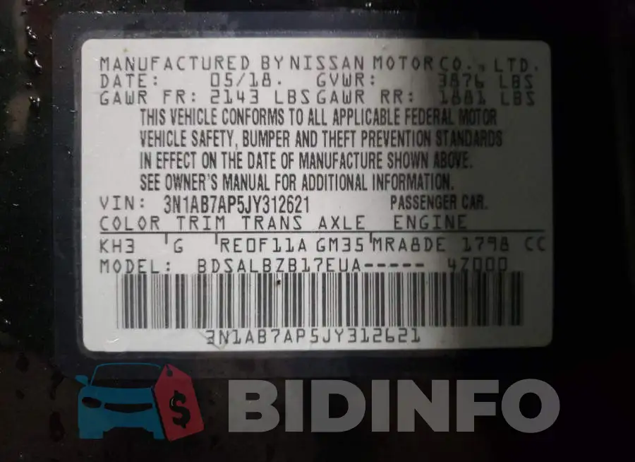 3N1AB7AP5JY312621 Photo# 12