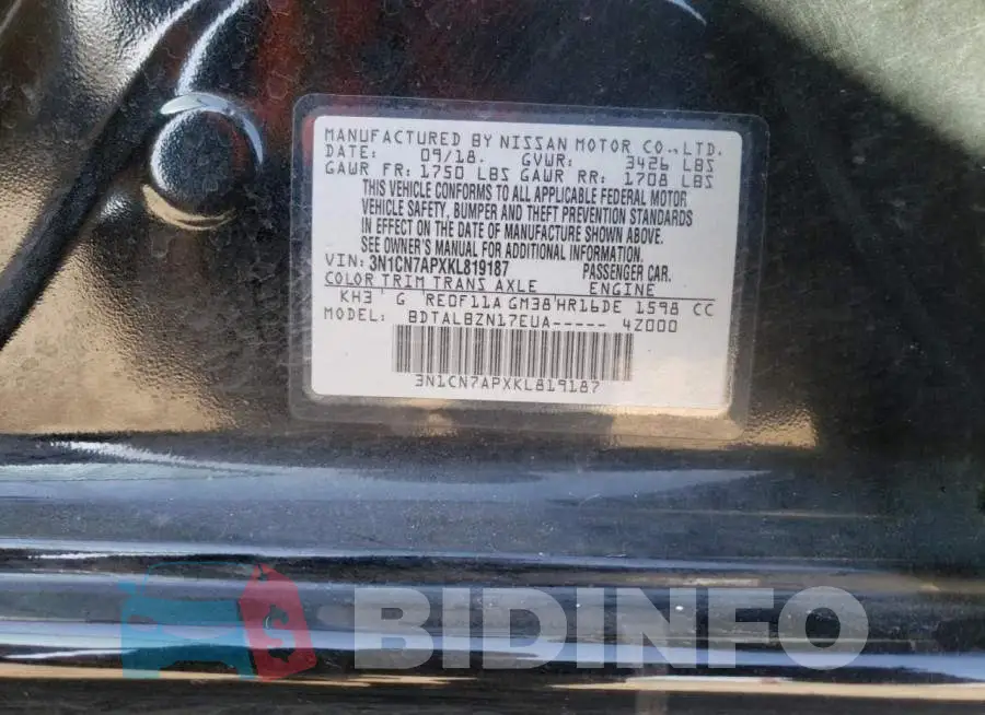 3N1CN7APXKL819187 Photo# 10