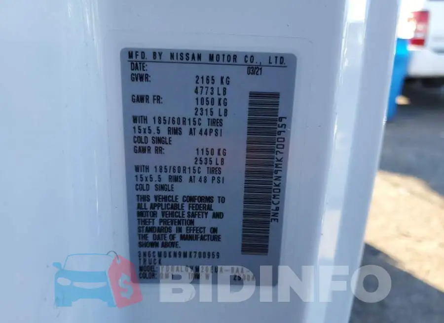 3N6CM0KN9MK700959 Photo# 12