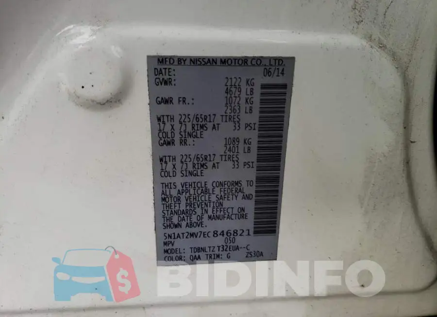 5N1AT2MV7EC846821 Photo# 13