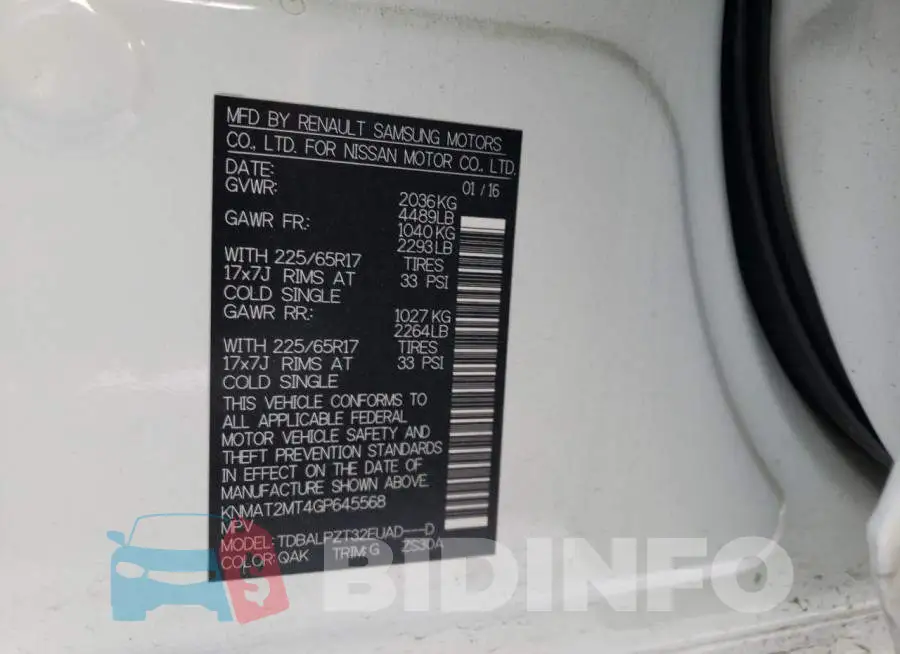 KNMAT2MT4GP645568 Photo# 13