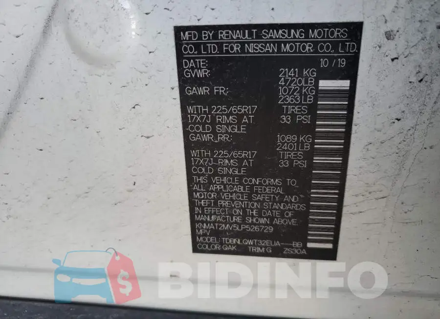 KNMAT2MV5LP526729 Photo# 12