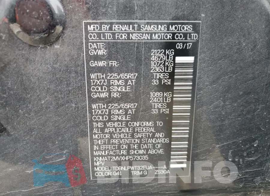 KNMAT2MVXHP573035 Photo# 13