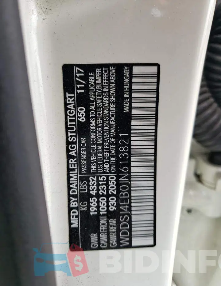 WDDSJ4EB0JN613821 Photo# 12