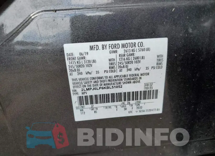 2LMPJ6LP6KBL51052 Photo# 10