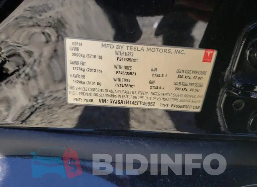5YJSA1H14EFP49952 Photo# 12