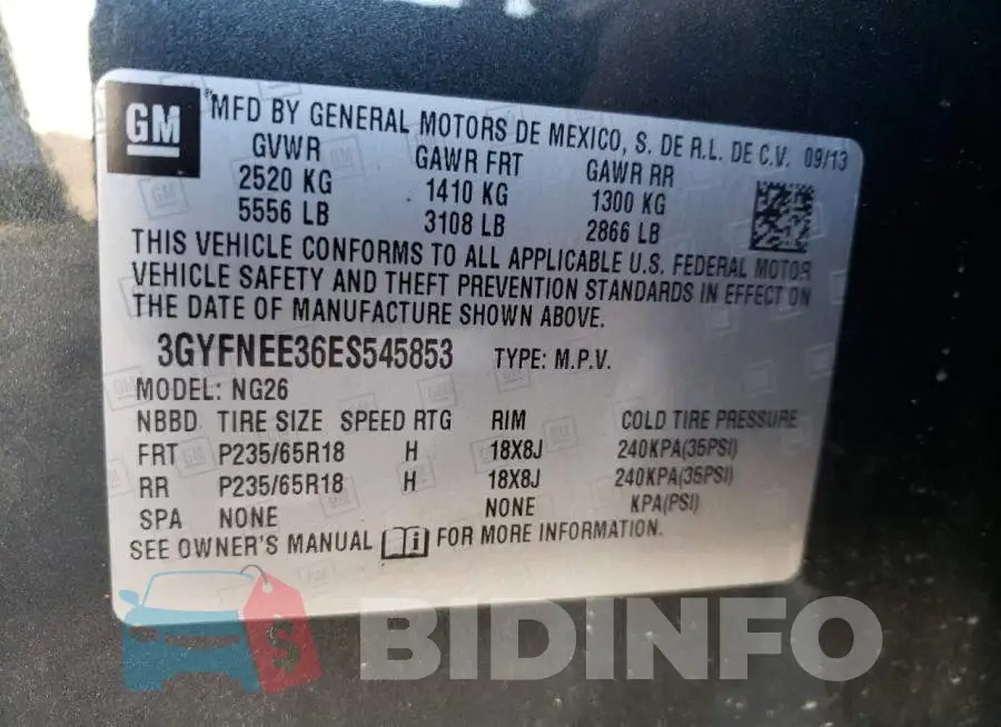 3GYFNEE36ES545853 Photo# 13